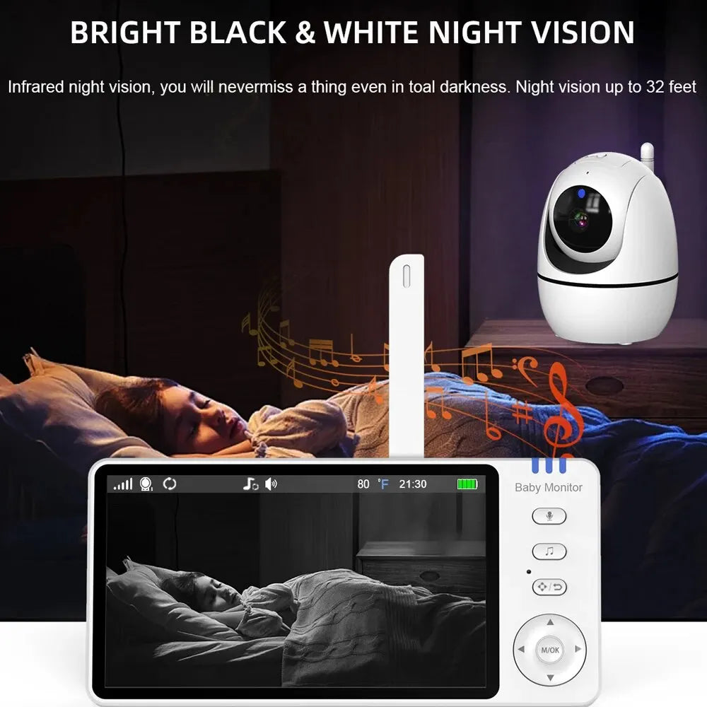 5 inch Babyfoon met Camera en Nachtzicht