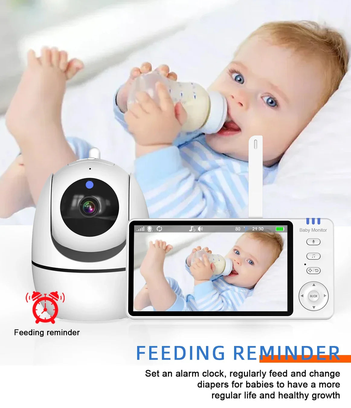 5 inch Babyfoon met Camera en Nachtzicht