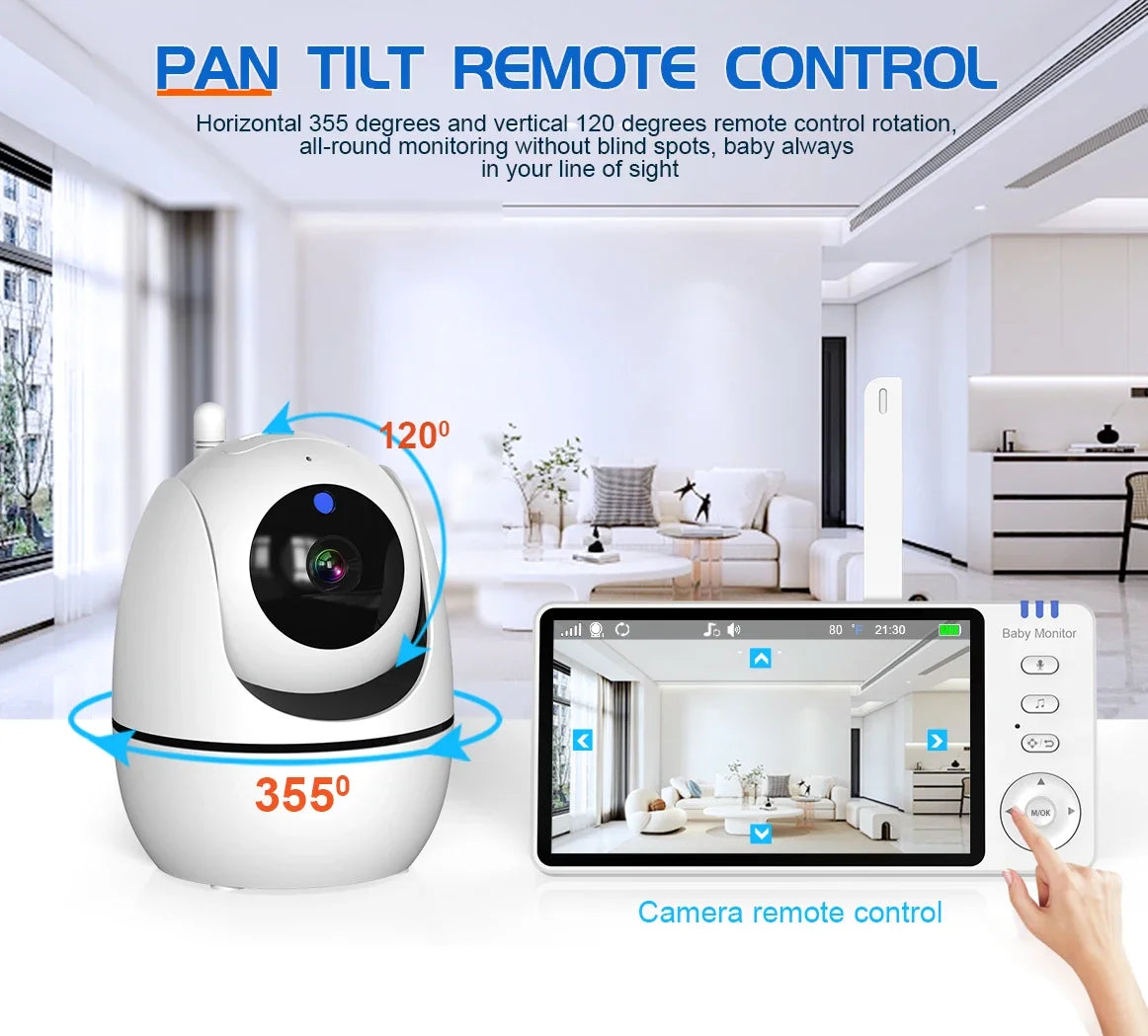 5 inch Babyfoon met Camera en Nachtzicht
