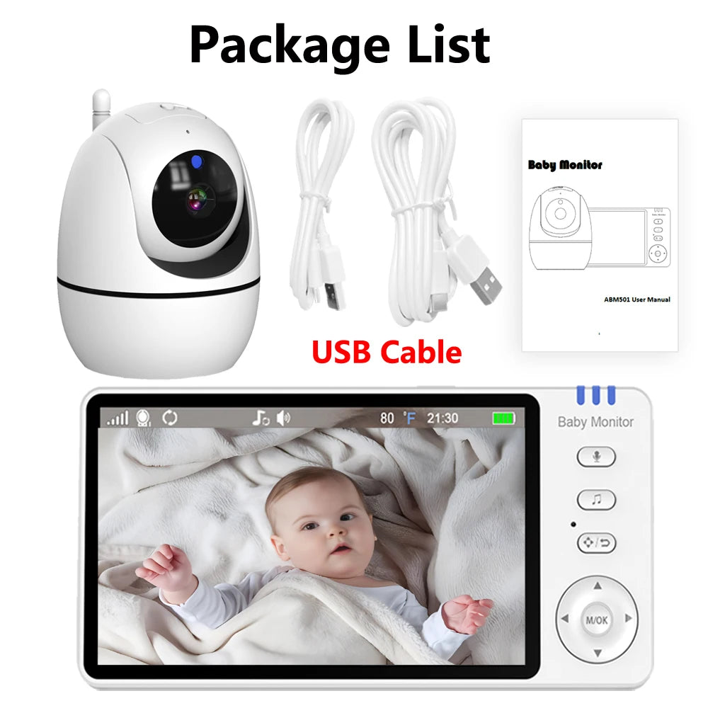 5 inch Babyfoon met Camera en Nachtzicht