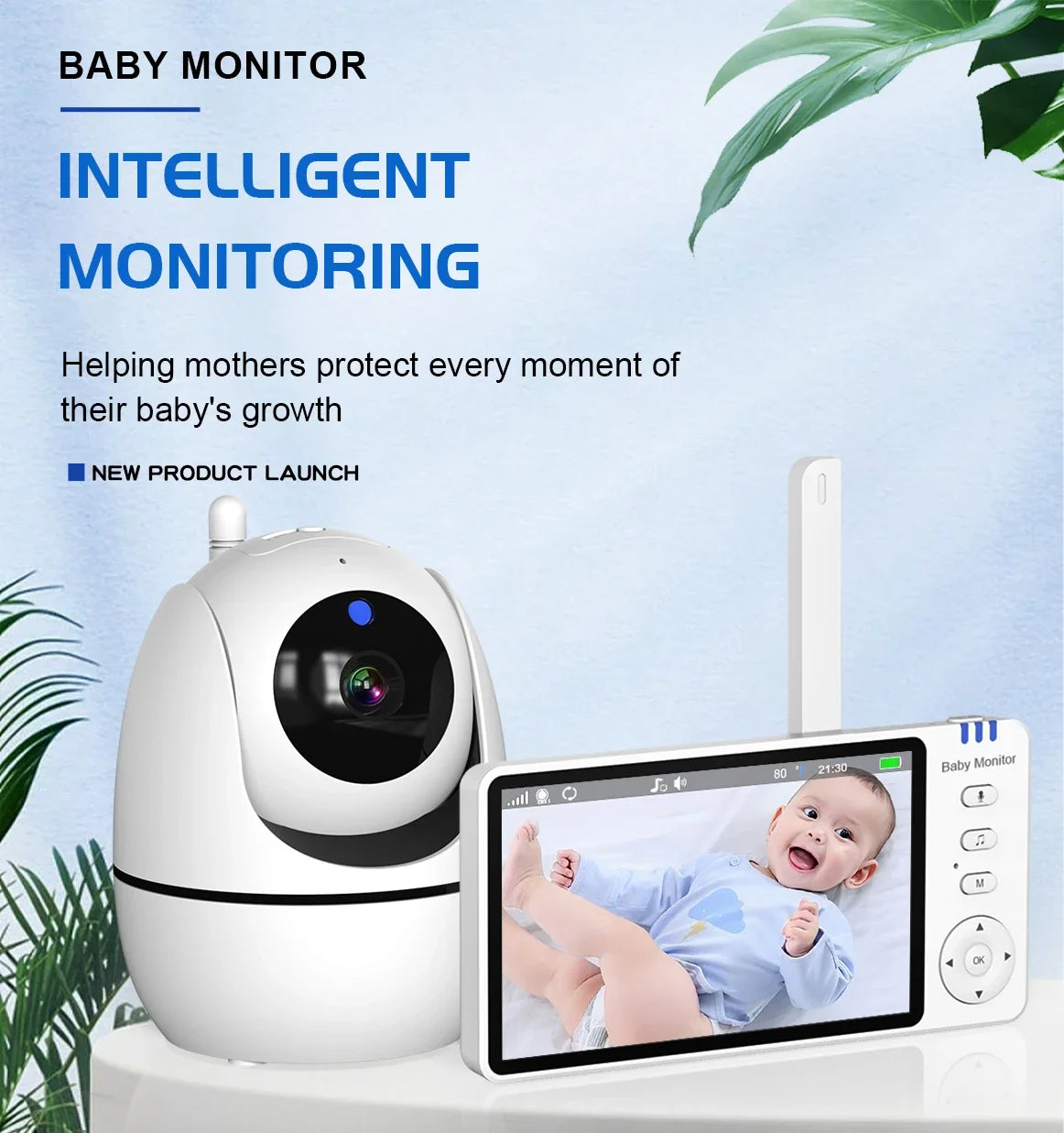 5 inch Babyfoon met Camera en Nachtzicht