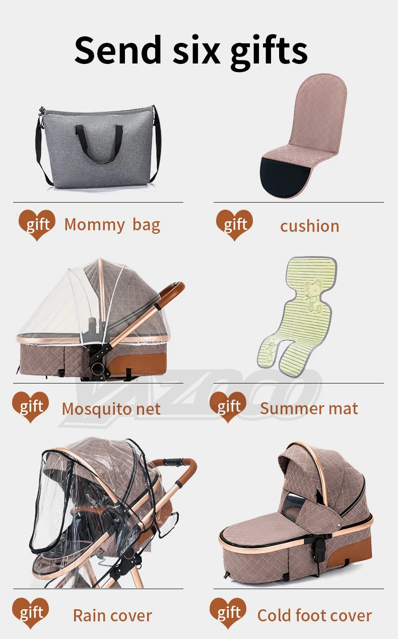 Luxe Kinderwagen – Verstelbaar, Inklapbaar & Comfortabel voor Baby’s