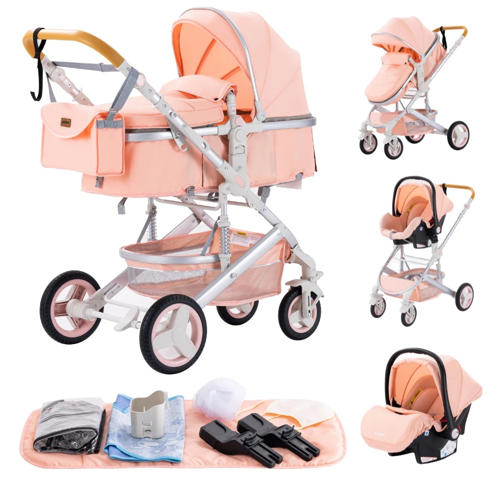 Luxe Kinderwagen – Verstelbaar, Inklapbaar & Comfortabel voor Baby’s