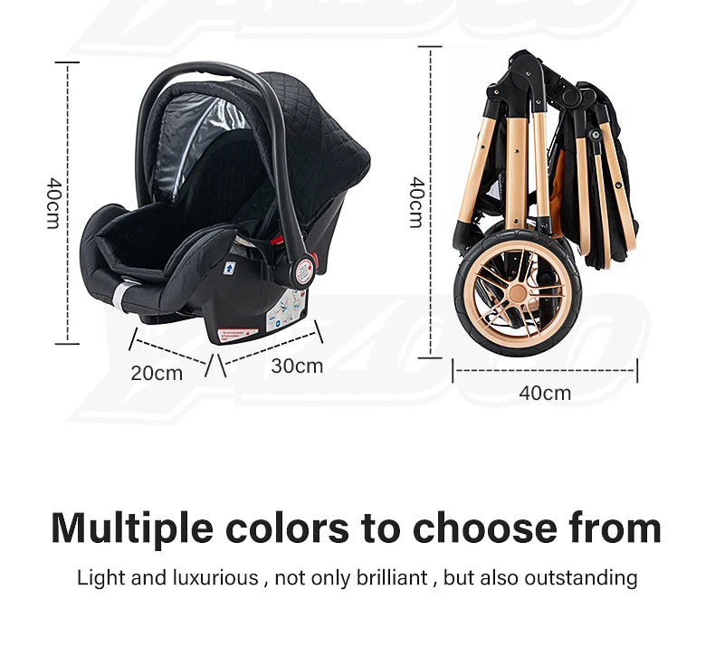 Luxe Kinderwagen – Verstelbaar, Inklapbaar & Comfortabel voor Baby’s