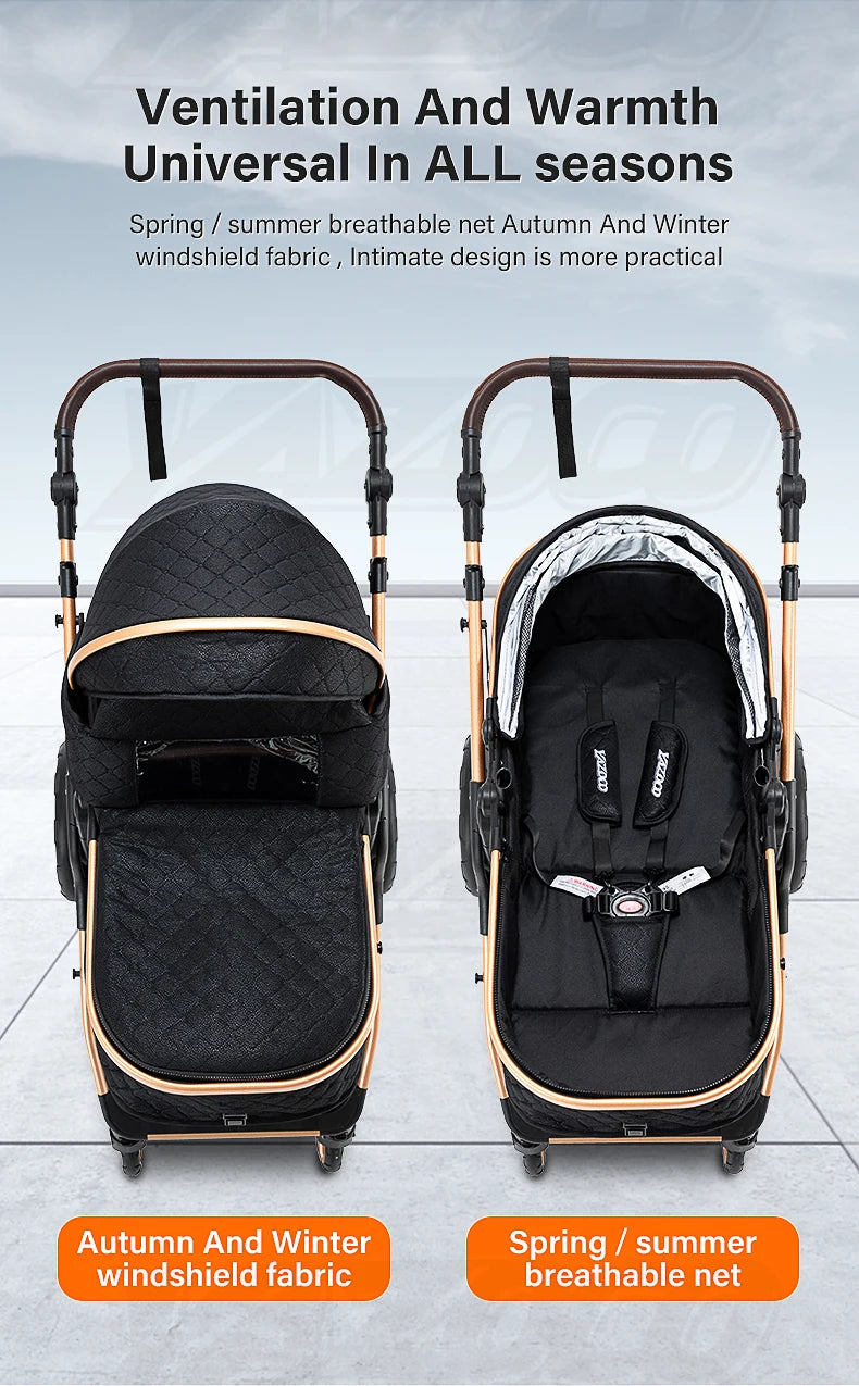 Luxe Kinderwagen – Verstelbaar, Inklapbaar & Comfortabel voor Baby’s