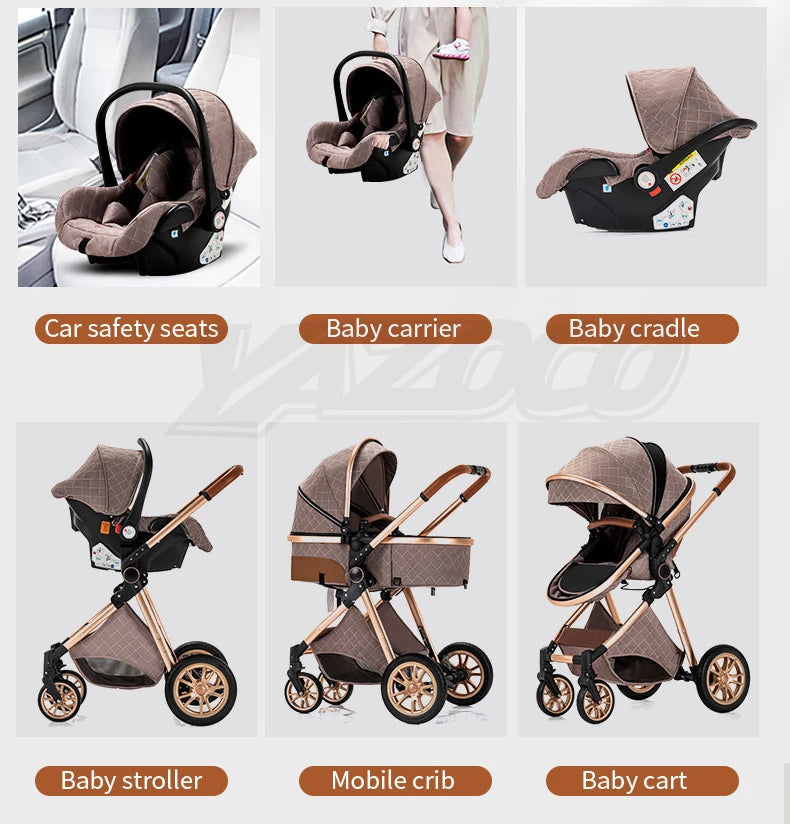 Luxe Kinderwagen – Verstelbaar, Inklapbaar & Comfortabel voor Baby’s